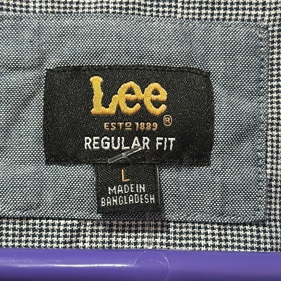 LEE Men’s Button Up Short Sleeve Shirt Regular Fit Size L - Picture 3 of 6